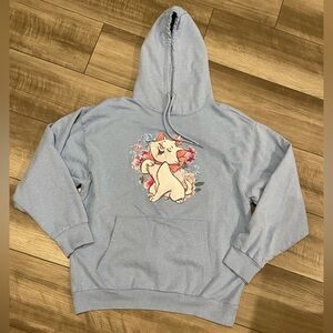 Disney’s The Aristocats Light Blue Hoodie featuring Marie Size Large